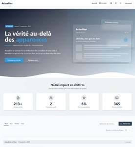 Actualiter - Site d'actualités e-commerce développé par NvsDevs, +120% d'abonnés newsletter